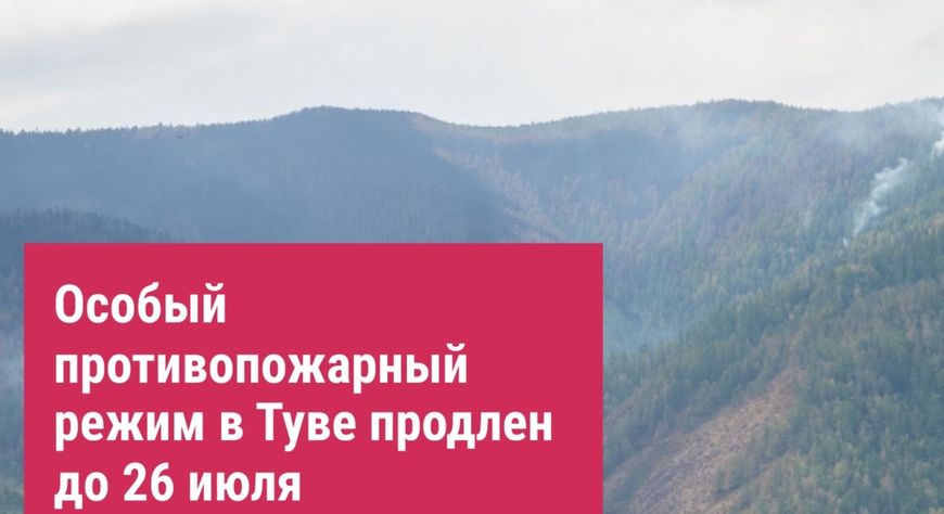 Особый противопожарный режим в Туве продлен до 26 июля