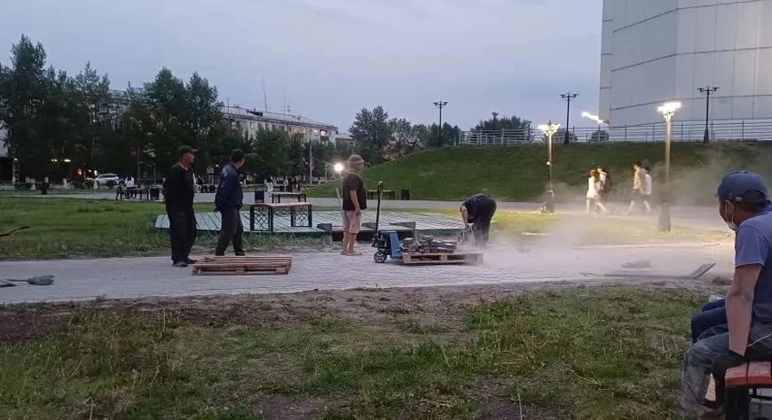В Национальном музее проводятся работы по благоустройству территории в преддверии IV Международного буддийского форума