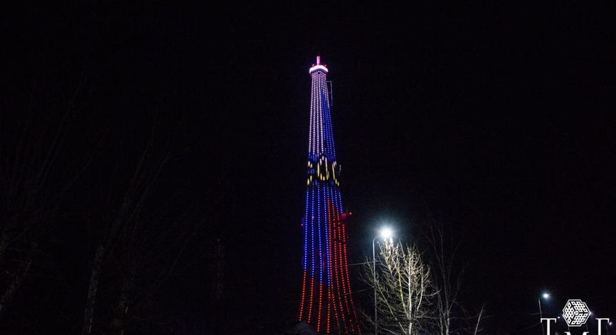 Телебашня в Кызыле включит праздничную подсветку в честь годовщины воссоединения Крыма с Россией