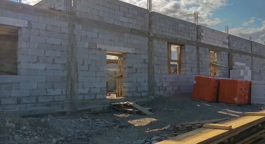 В селе Тээли продолжается строительство нового Дома культуры