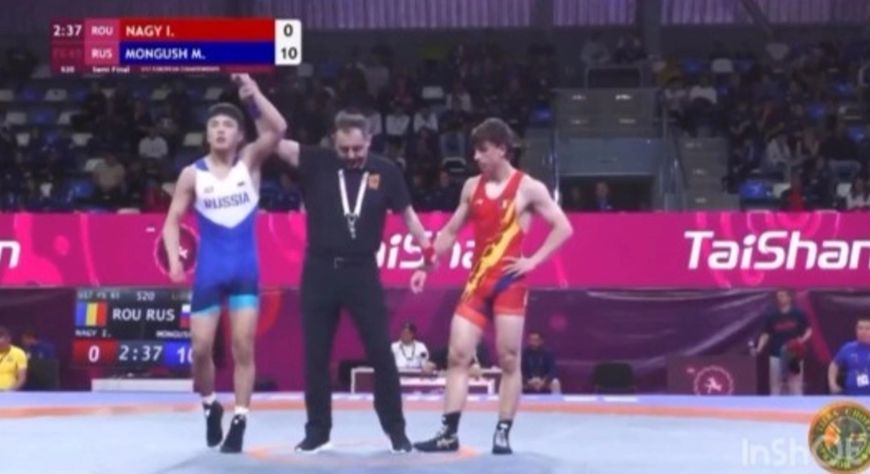 Борец из Тувы Максим Монгуш вышел в финал Первенства Европы U17